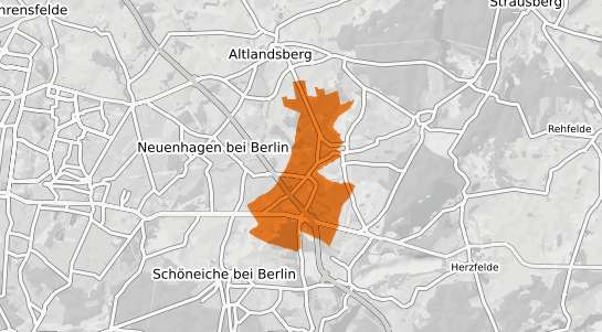 Mietspiegelkarte Fredersdorf Vogelsdorf